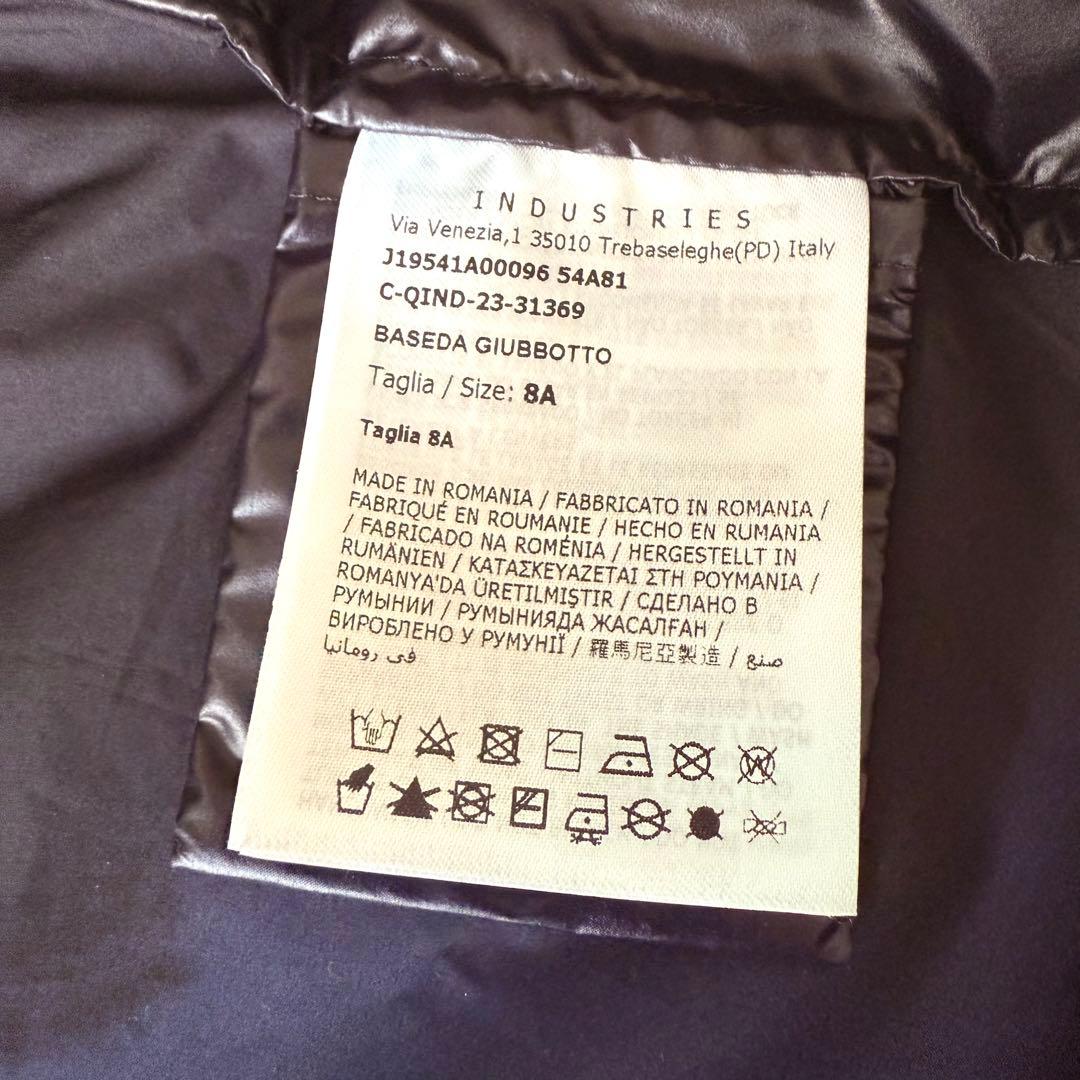 【子供服】MONCLER フード付きジャケット ネイビー130cm