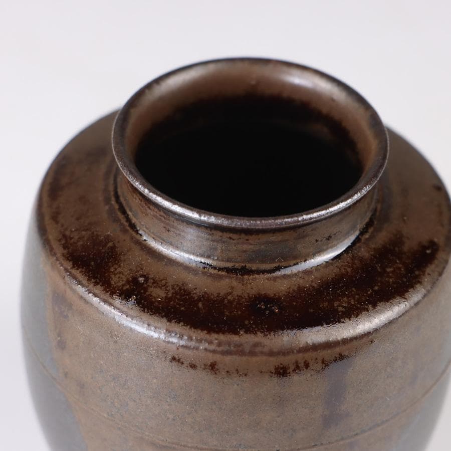 Y3338-1 茶道具 平安 笹田有祥造 模 初花肩衝茶入 共箱・仕覆　　よ