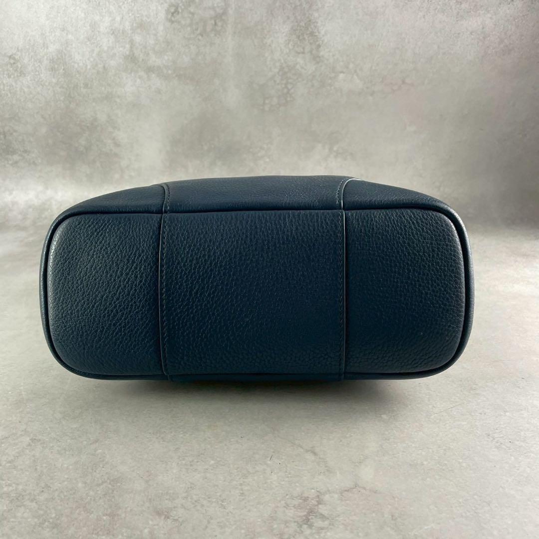 バッグ Tory Burch Amanda Navy Leather 2Way Bag