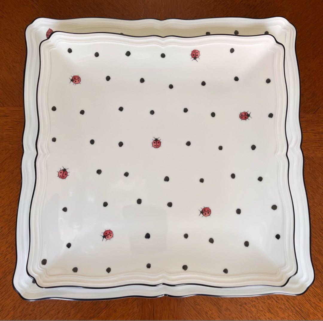 【美品】リチャードジノリ★イタリアンポア★スクエアプレート　2枚