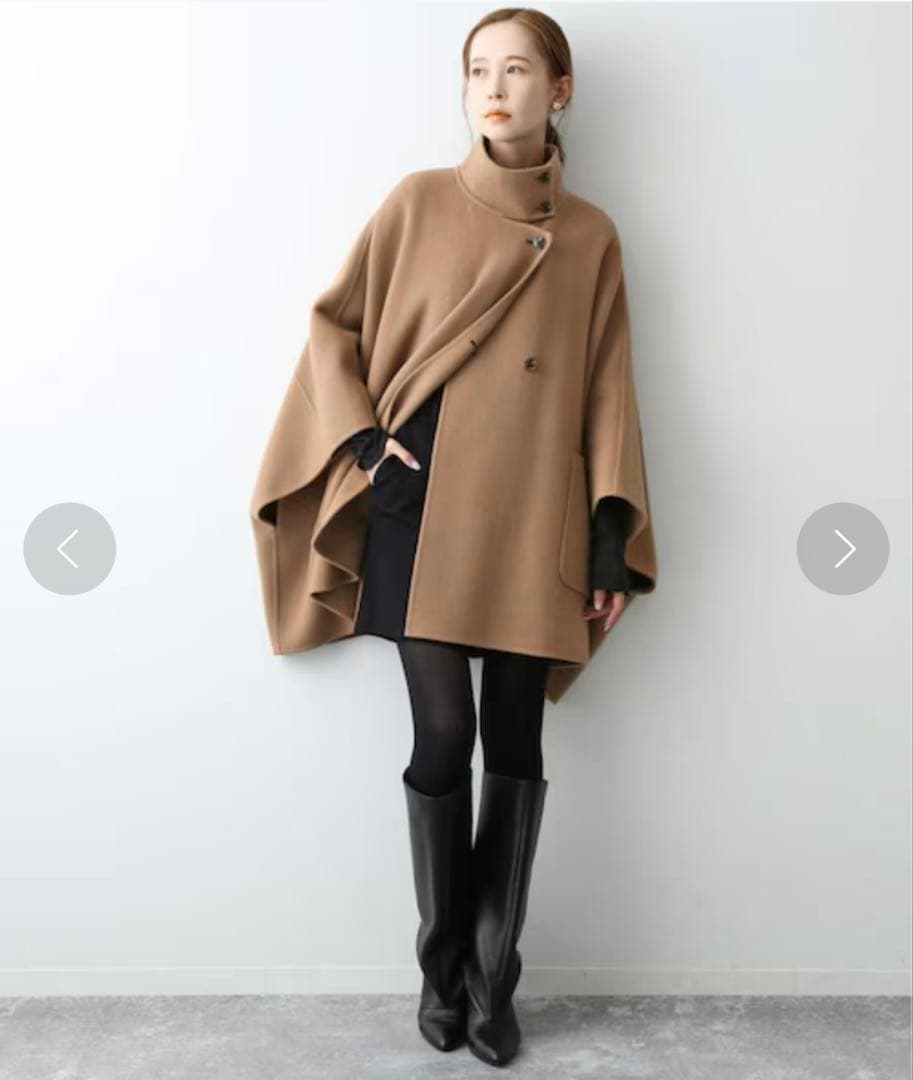 美品⭐︎スローブイエナ スタンドカラーダブルフェイスポンチョ35,200円