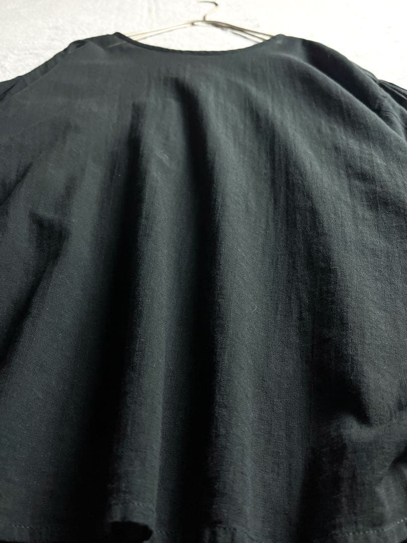 【かぐれ】kagure コットンシルク混 バックギャザーシアーブラウス トップス