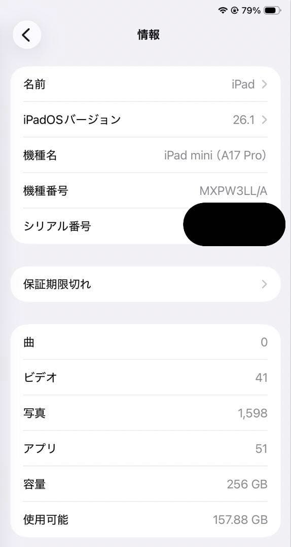 iPad mini (A17 Pro) 256GB セルラーモデル【海外版】