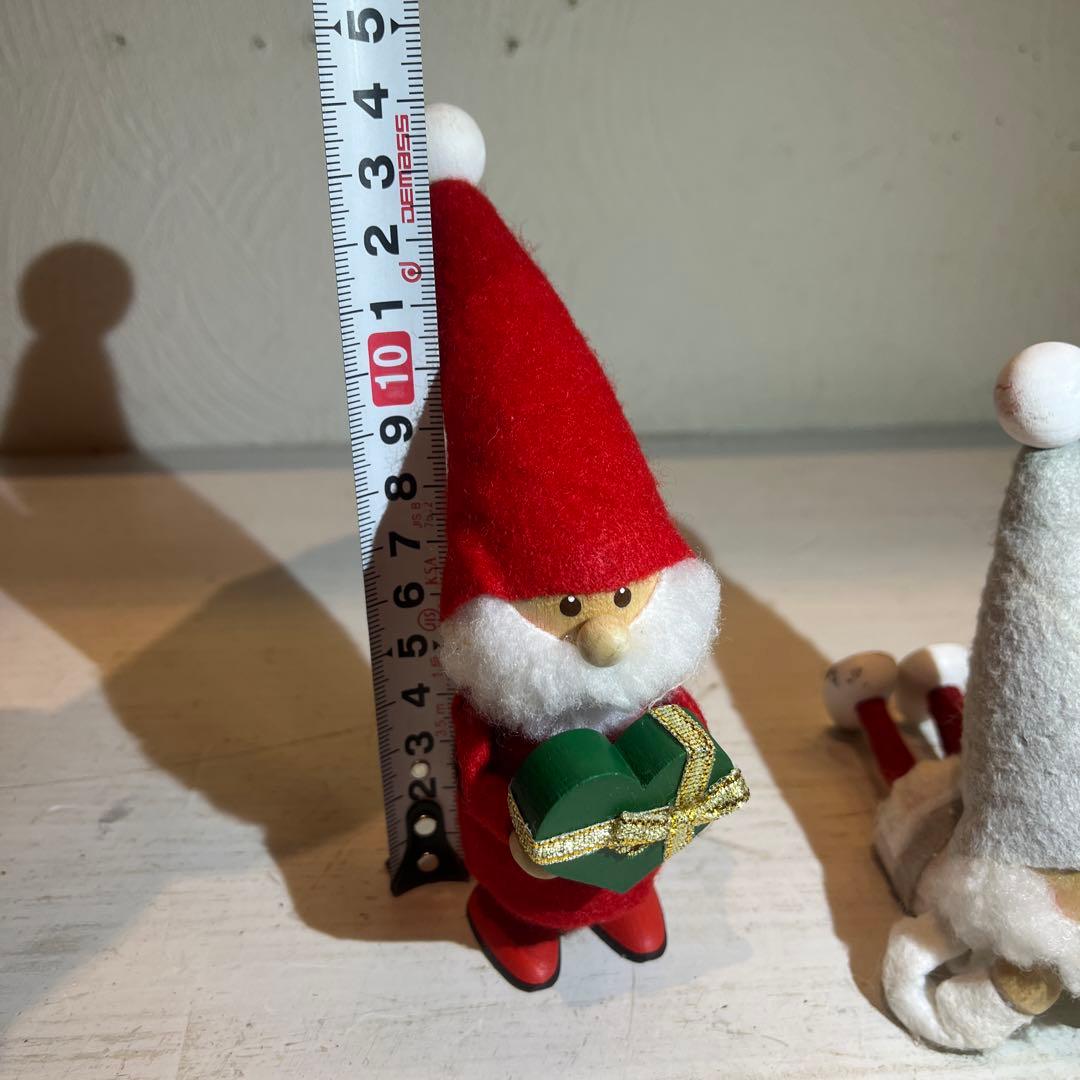 ノルディカニッセ 2体セット NORDIKA 赤 白 サンタクロース 置物