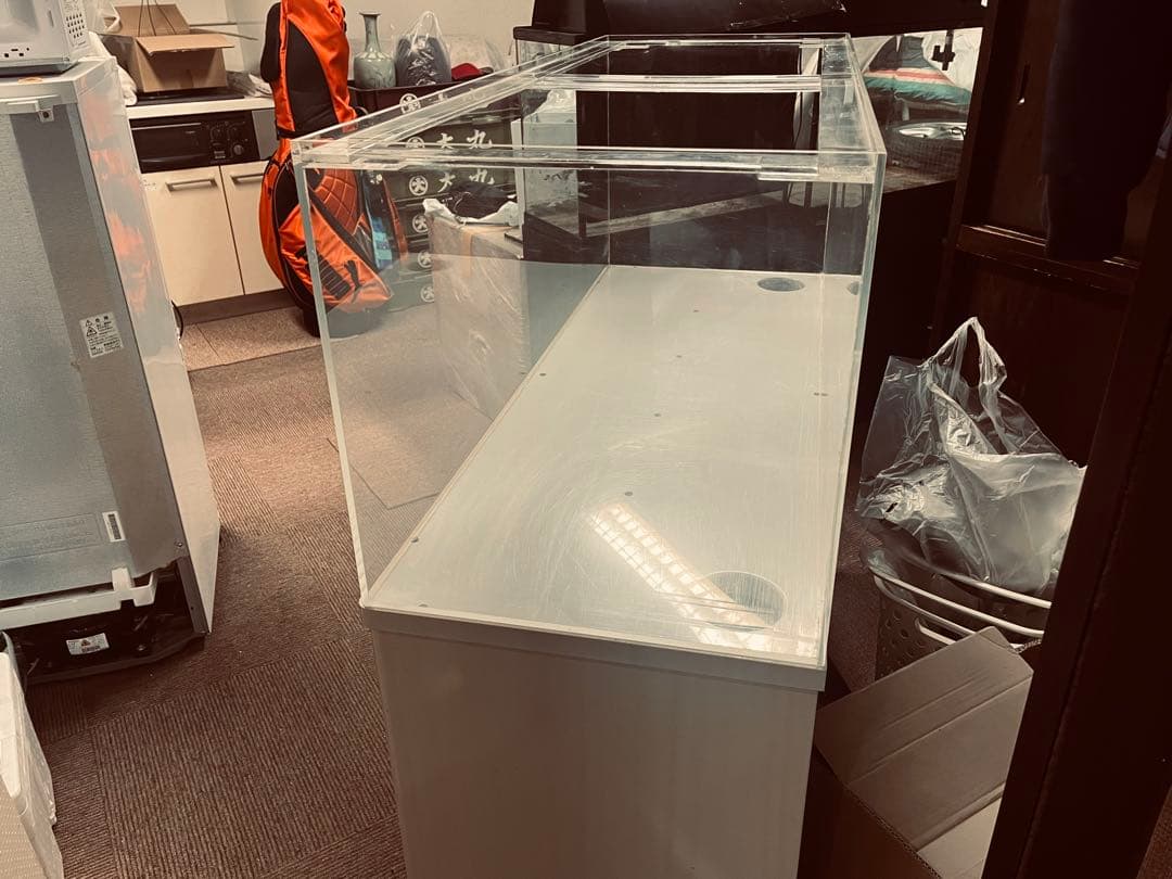 中古アクリル水槽＆キャビネットセット（120×45×45 5㍉厚）おまけ付き