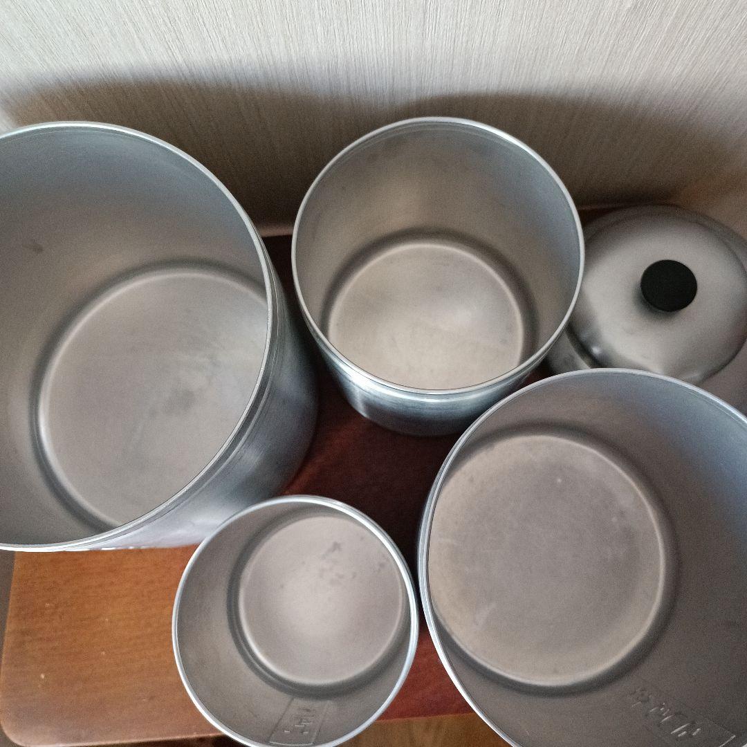 ヴィンテージ キャニスター レトロキッチン容器 7点 アルミ製 アンティーク雑貨