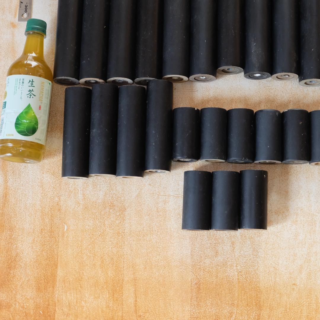 柱 48本セット M8ボルト用 黒 ブラック 木製 天然木 組み立て 棚 ラック