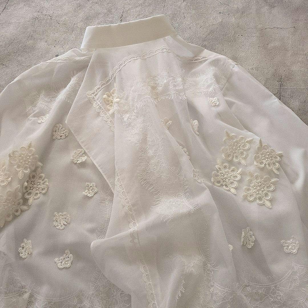 sacai シアーレースシャツ