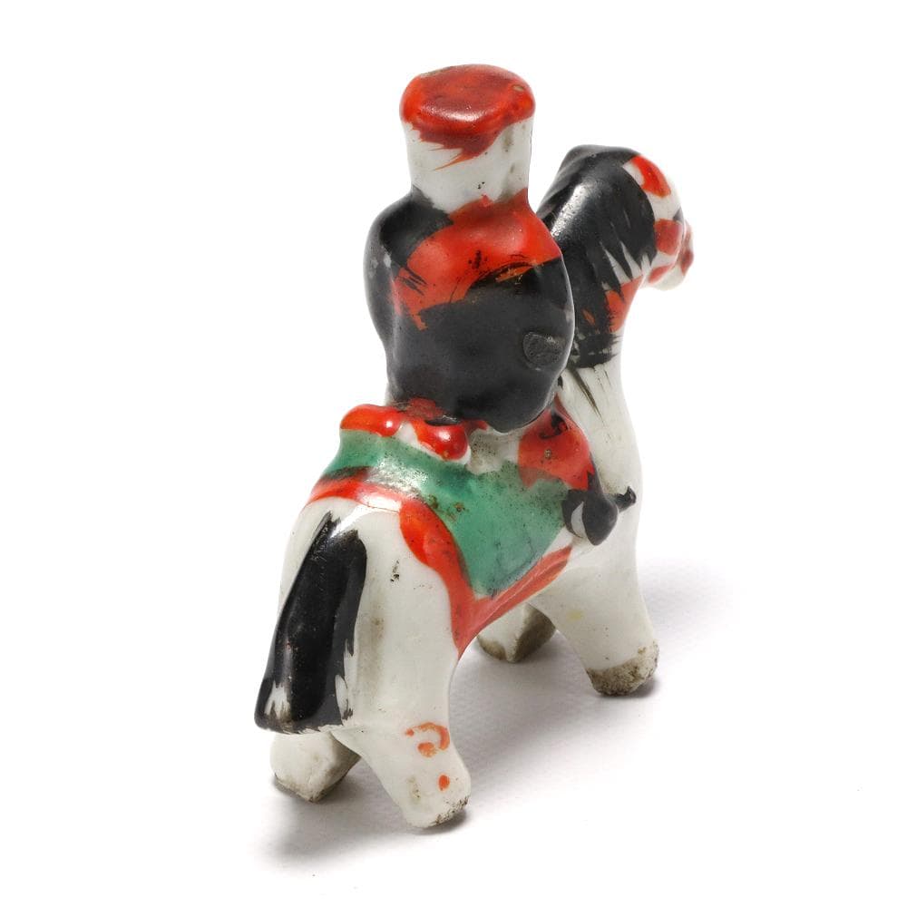 191B 磁器人形 力士 兵隊 女の子 当時物 昭和レトロ 高さ8.5㎝