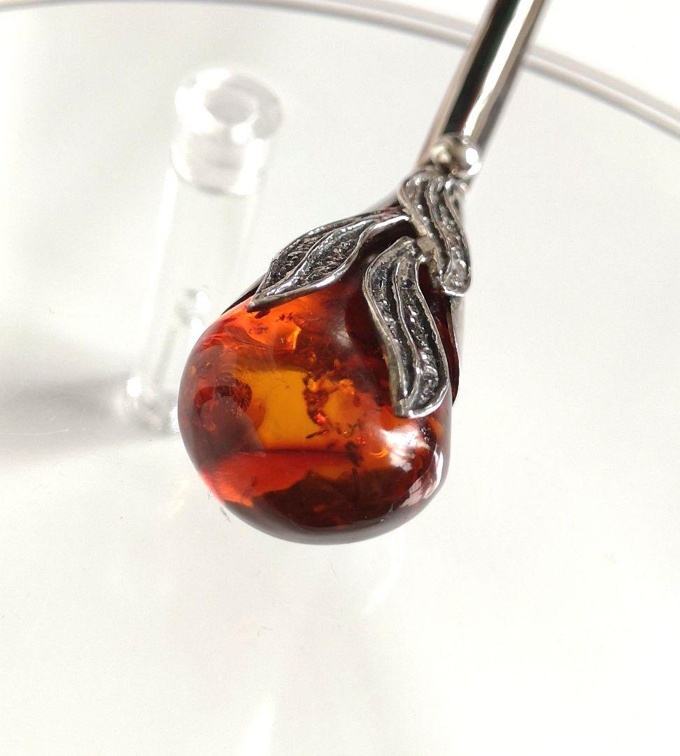 アンティーク銀ホールマーク刻印 1920s 希少 ペーパーナイフ 琥珀 775