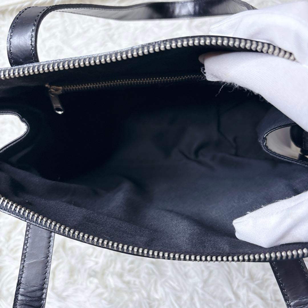 マーガレットハウエル 旧ロゴ レザー ハンドバッグ トート 黒 本革