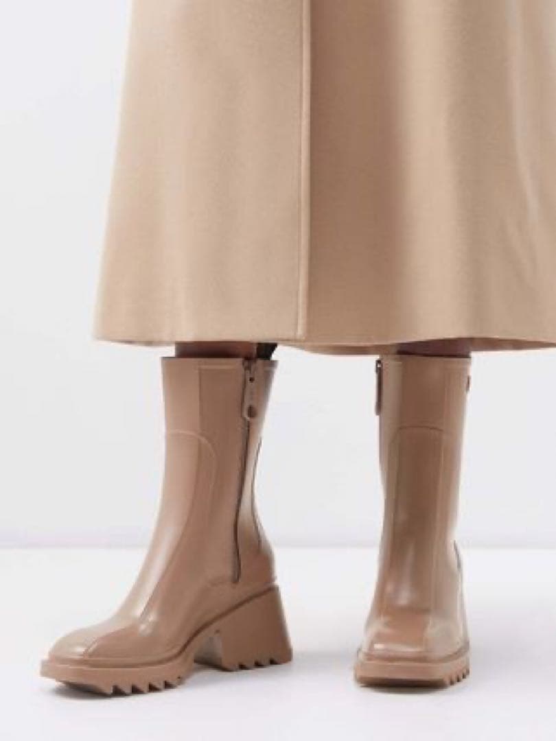 【美品】Chloe Betty レインブーツ ベージュ 長靴