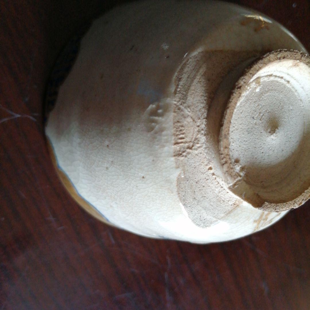 京焼　永楽善五郎　仁清写立鶴煎茶碗　10客　明治～昭和初期