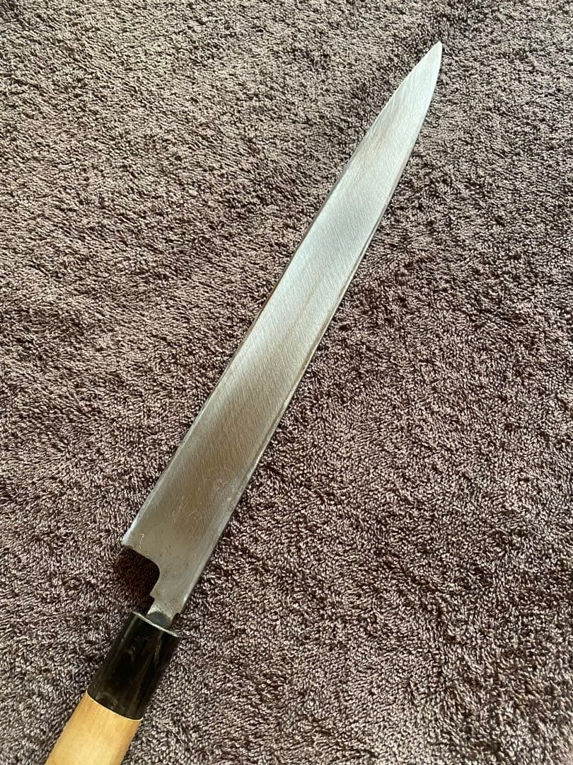 カスミ柳刃300 柳刃包丁 ステンレス製 木製ハンドル