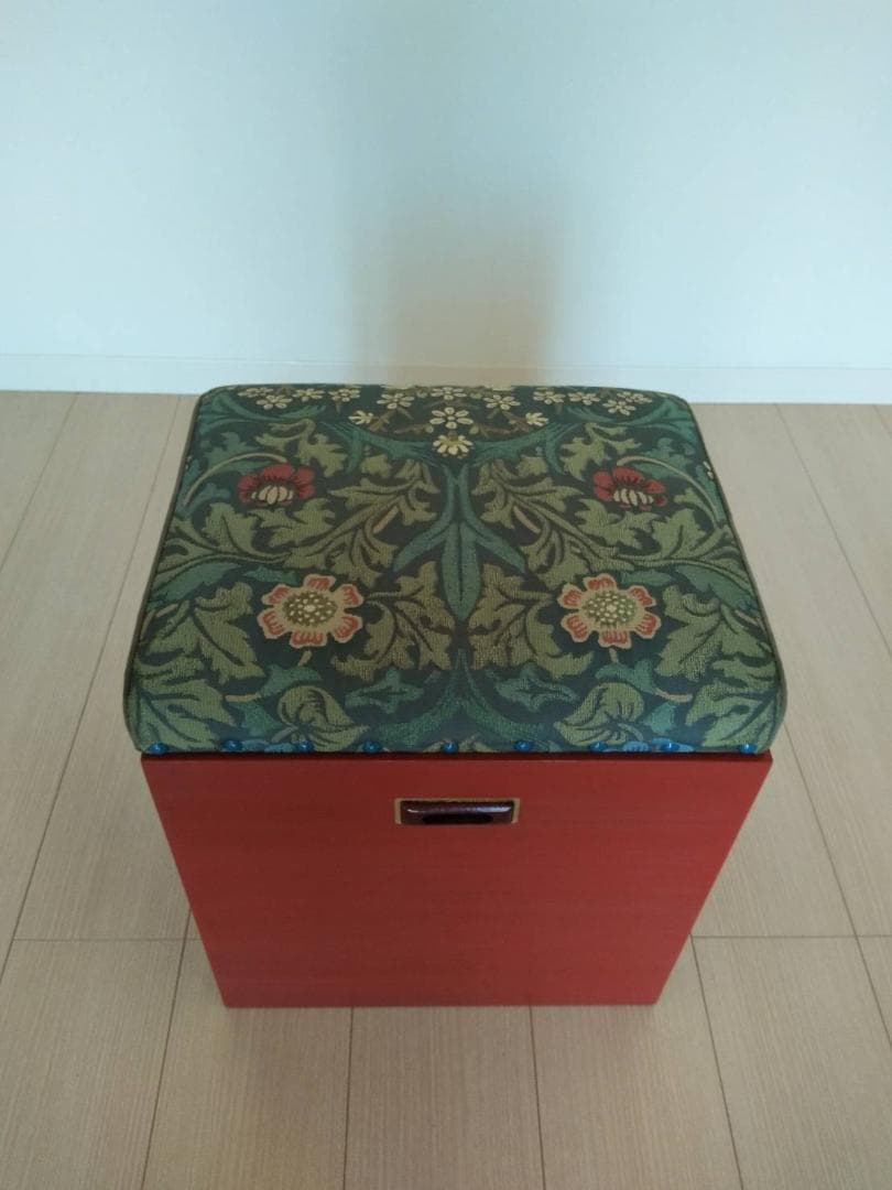 Sale【張替え未使用品】昭和鏡台丸スツール・ブラックトーン