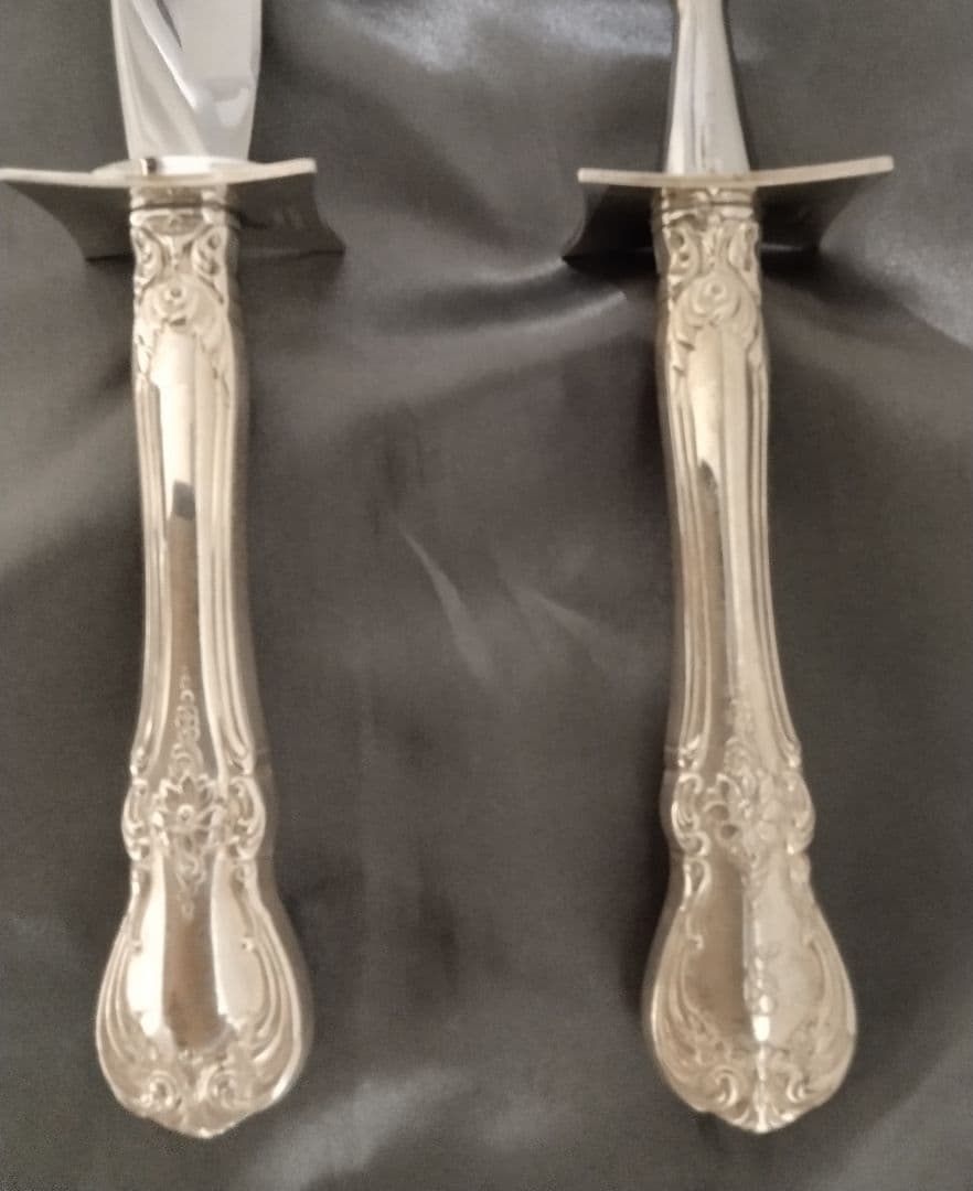 【純銀ハンドル】 カービングナイフ&フォーク