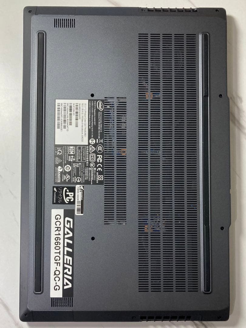 Windowsノート本体 Galleria GCR1660TGF i7-9750H GTX1660Ti