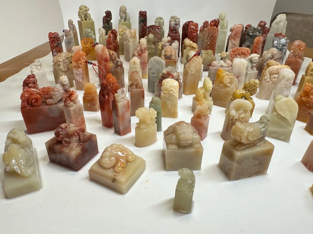 決算セール　篆刻　印材　印石　まとめ　書道　落款　遊印　100個セット2