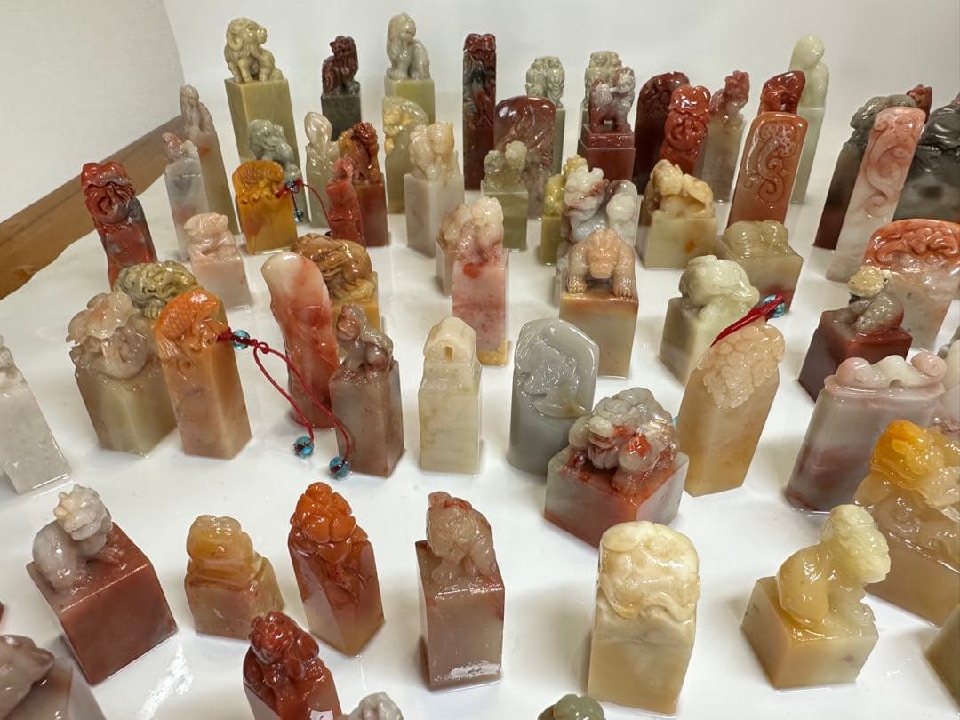 決算セール　篆刻　印材　印石　まとめ　書道　落款　遊印　100個セット2