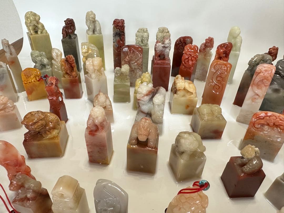 決算セール　篆刻　印材　印石　まとめ　書道　落款　遊印　100個セット2