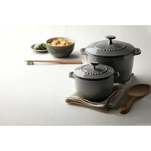 【新品未使用】staub ストウブ ココット デ ゴハン グレー GOHANS