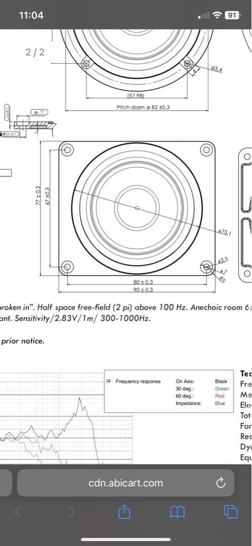 EAD 3インチフルレンジスピーカーユニット(ペア)