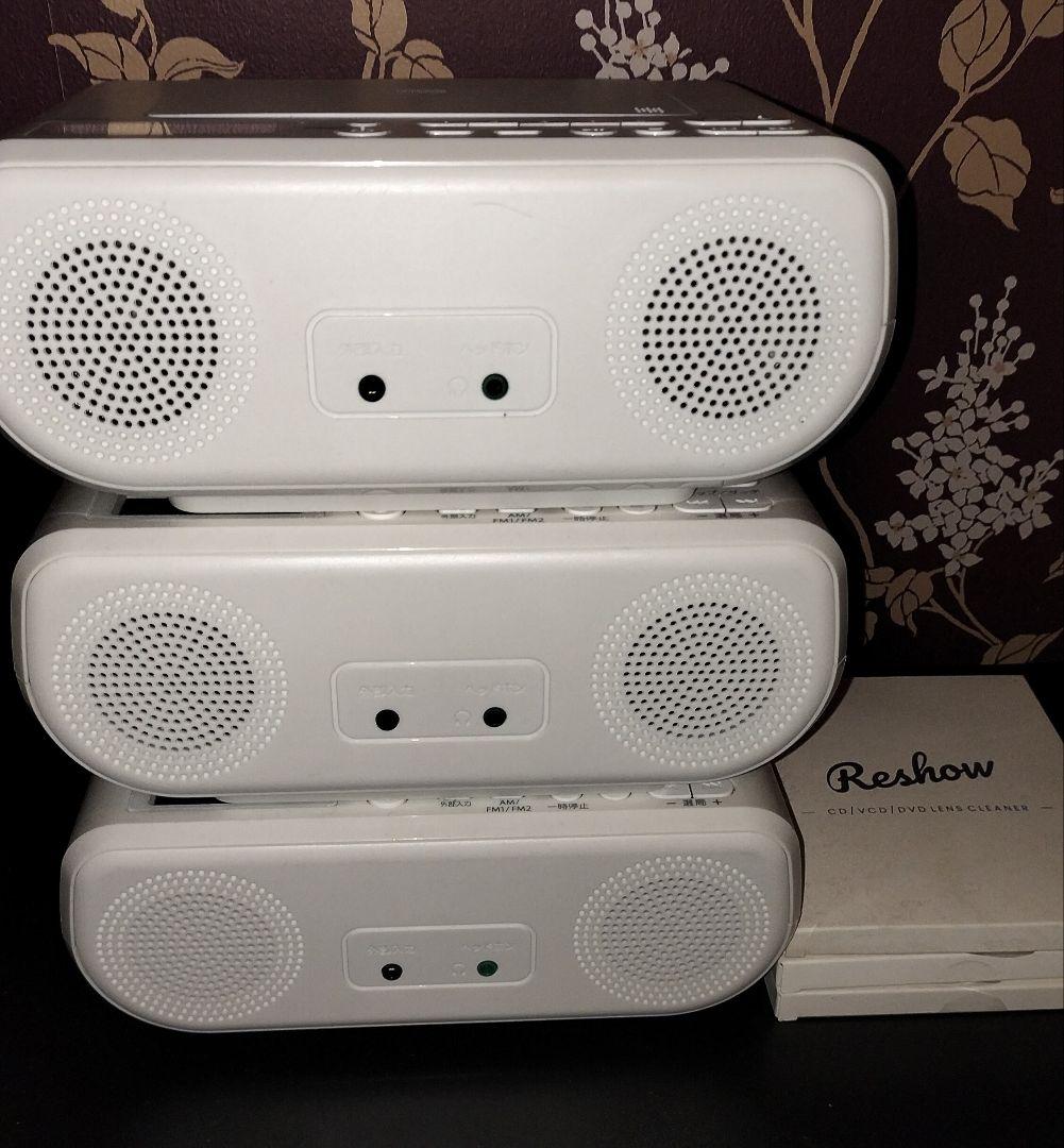 TY-C160 ポータブルCDプレーヤー（3台セット） レンズクリーナー3枚付