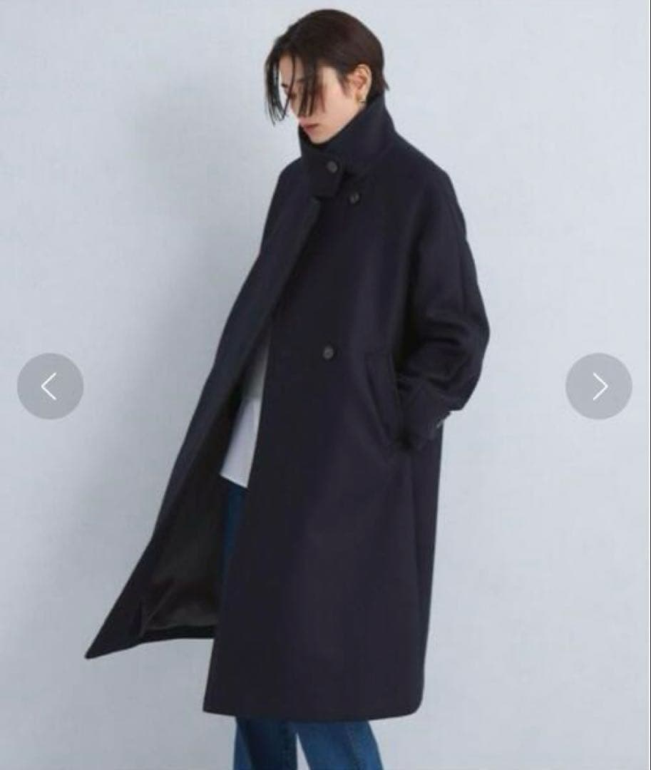 green label relaxingメルトン スタンドカラー コート