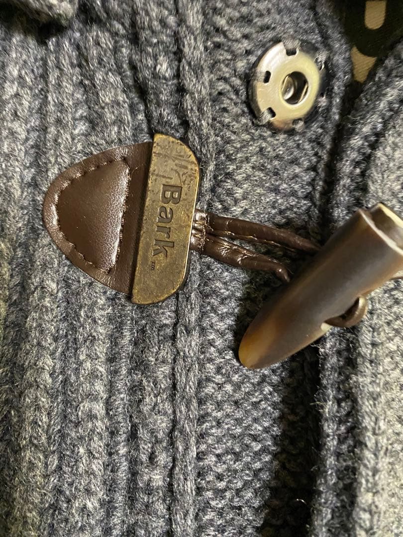 BARK バーク ファー付 ニットダッフルコート