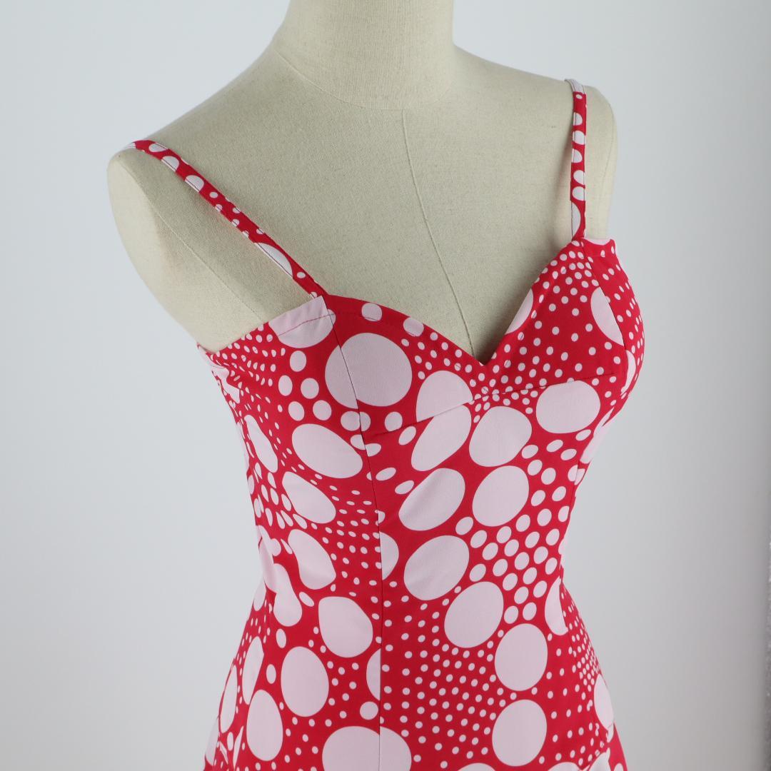 【美品 フラメンコ衣装】鮮やかピンク×水玉 アトリエ貴美恵 ドレス ボレロ