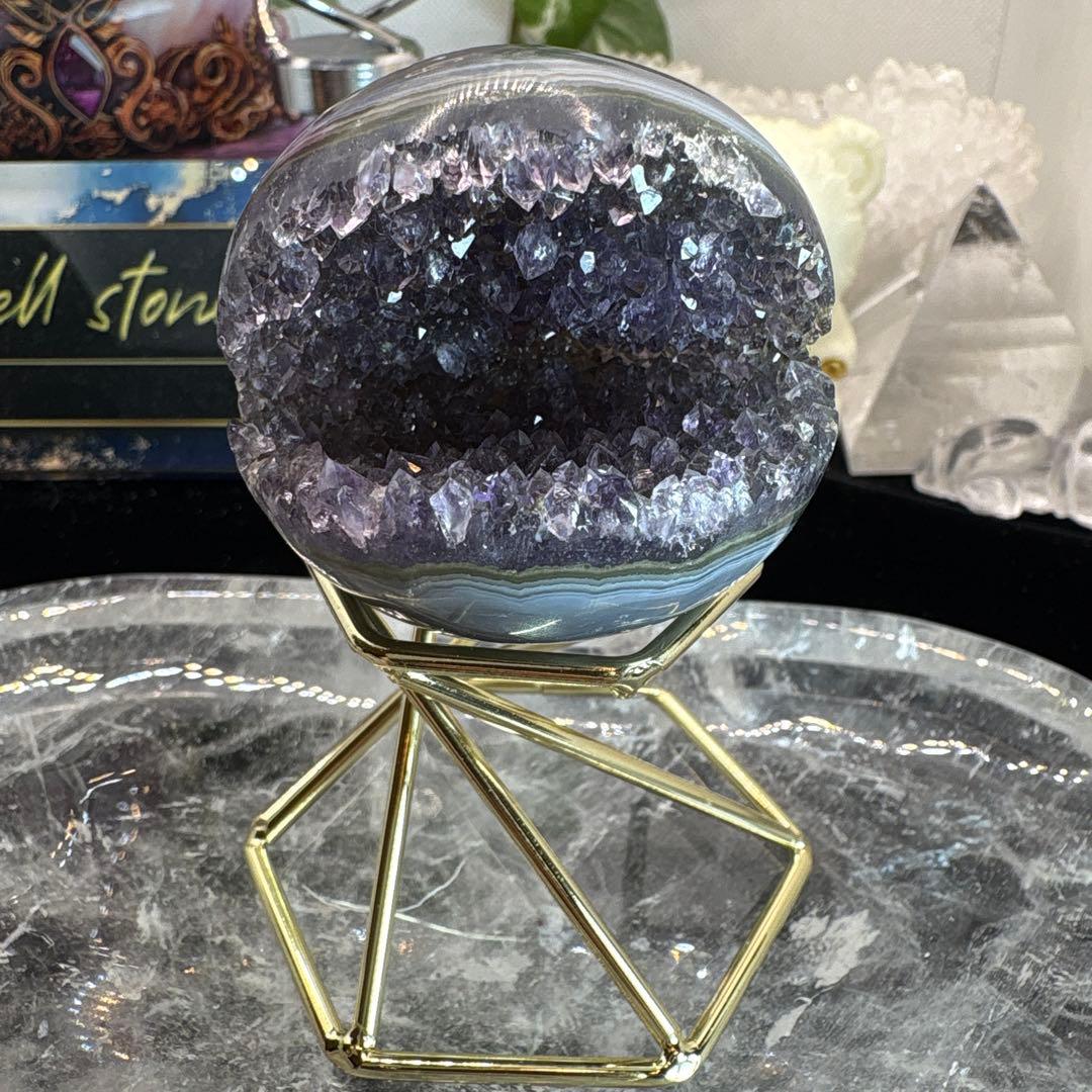 高品質 ウルグアイ産 アメジスト笑口No.2072