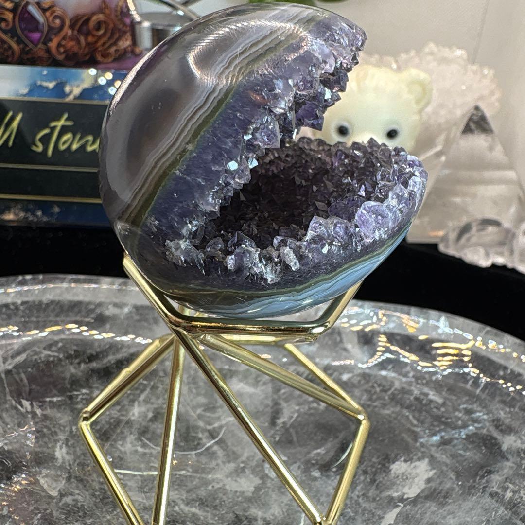 高品質 ウルグアイ産 アメジスト笑口No.2072