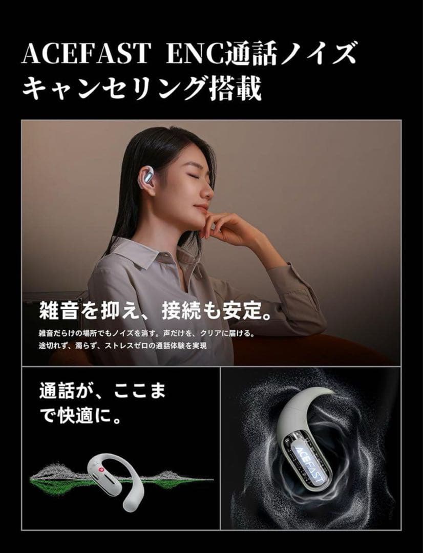 【新品未使用】ACEFAST ACEFIT Pro ホワイト　ワイヤレスイヤホン