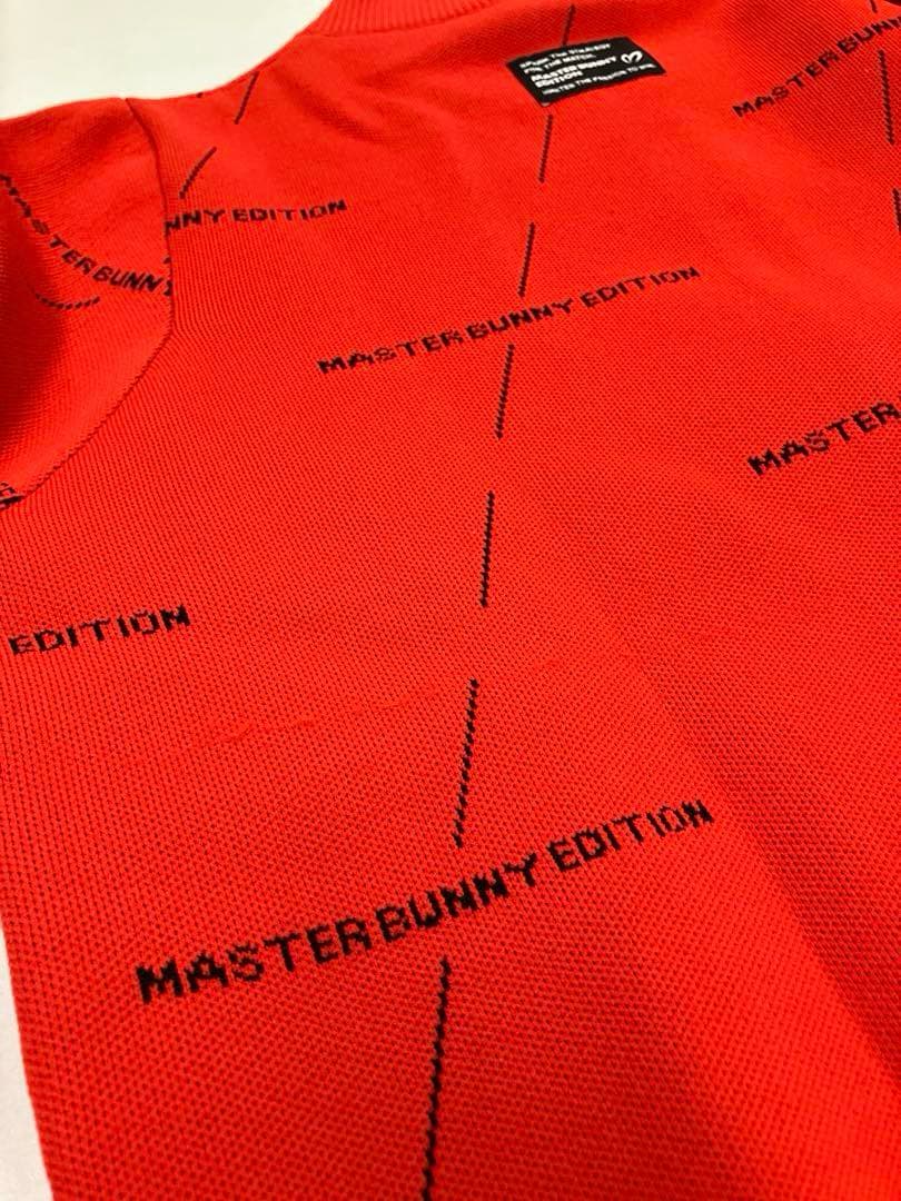 MASTER BUNNY EDITION 裏地付ジップアップニットブルゾン　赤