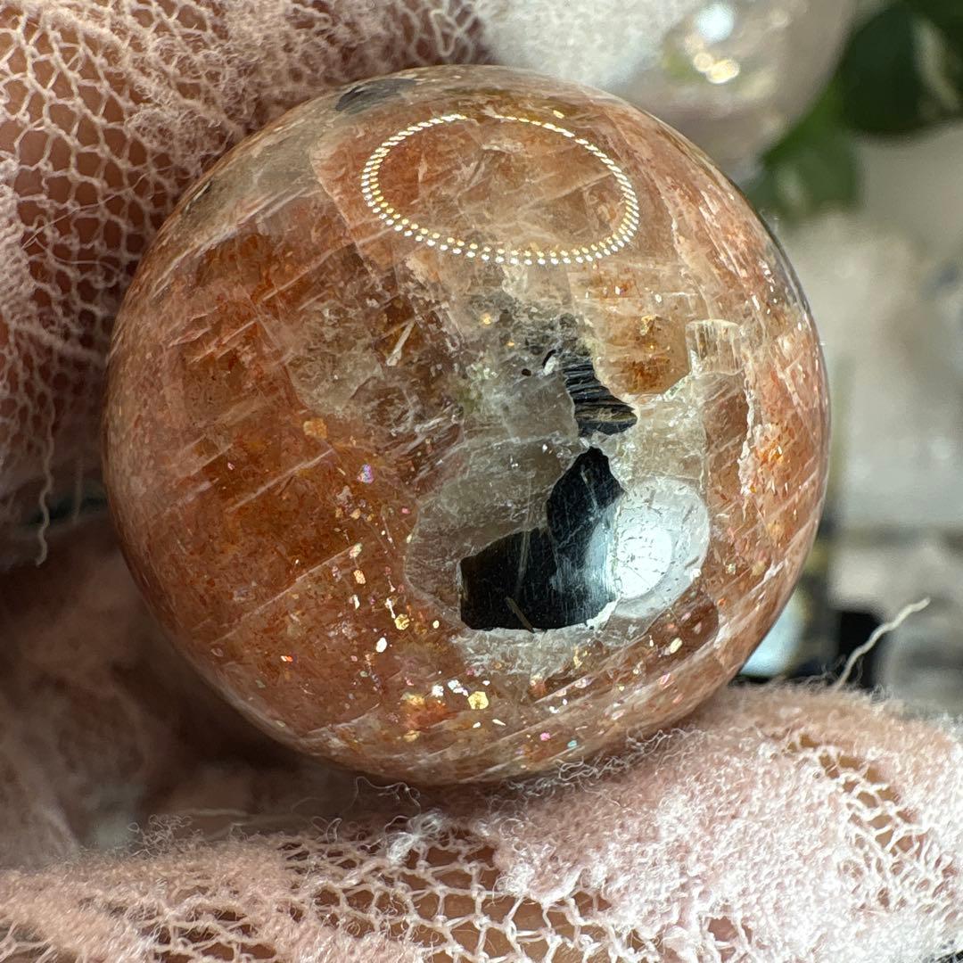 アルーシャサンストーン♡トルマリン♡スモーキー共生スフィアNo.2218