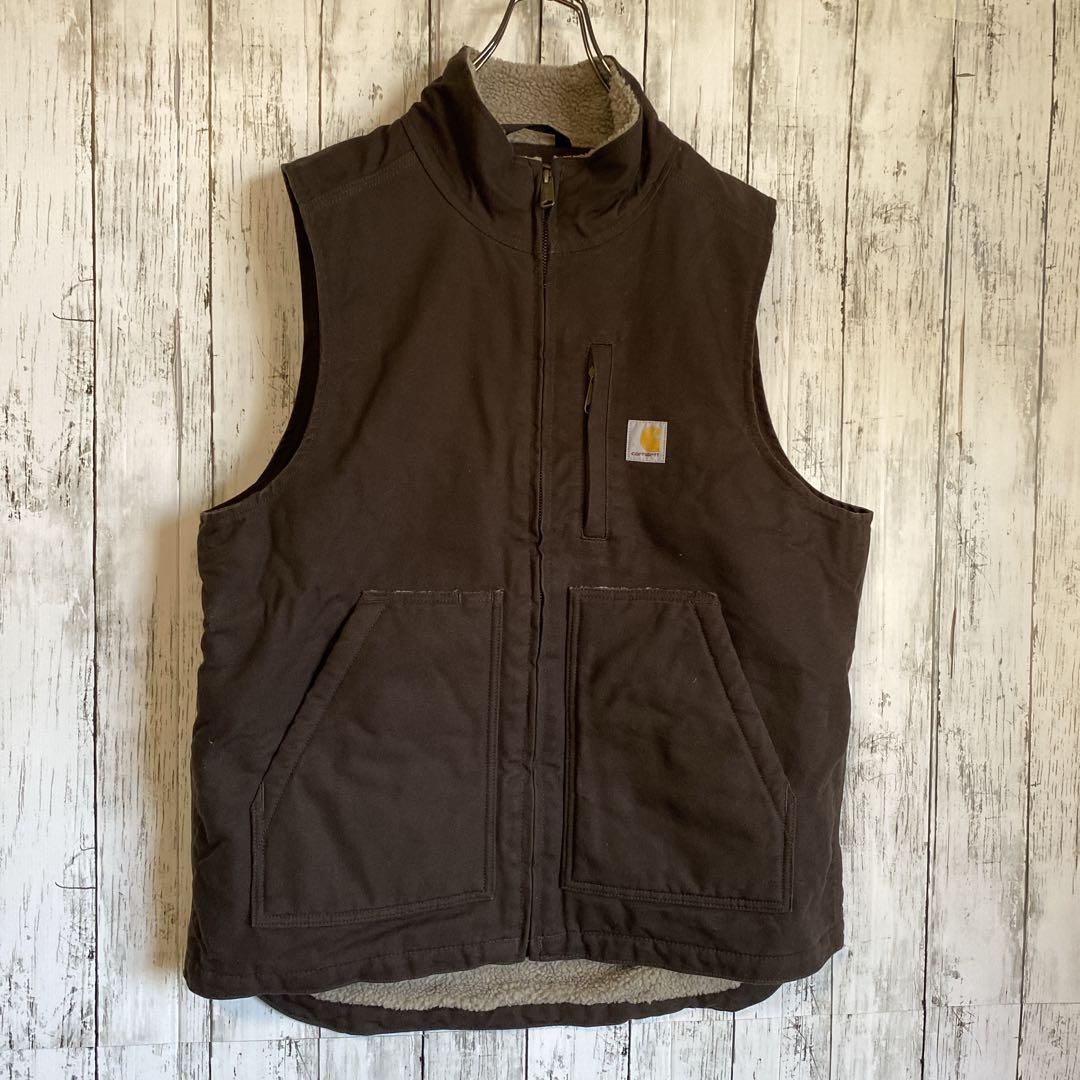 【fumi】 Carhartt ダックベスト DKB ダークブラウン M