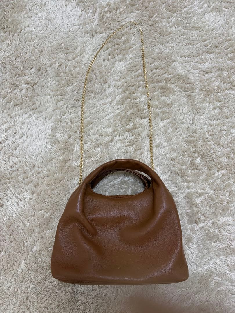 gemeil レイヤーチェーンバッグ キャメル