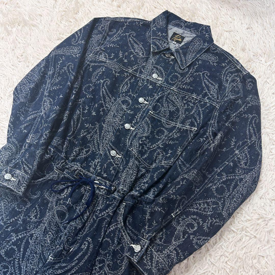 希少✨NEEDLES ペイズリーオールインワン M ネイビー