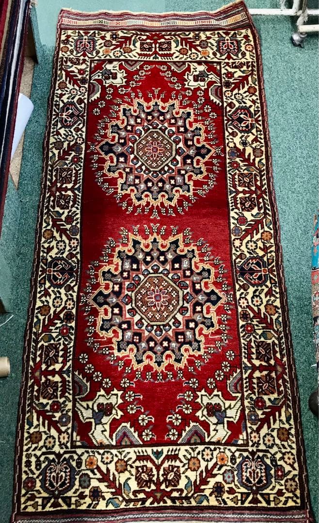 ペルシャ ヘラティウール ラグ/サイズ:80c195cm…. ..rb3。