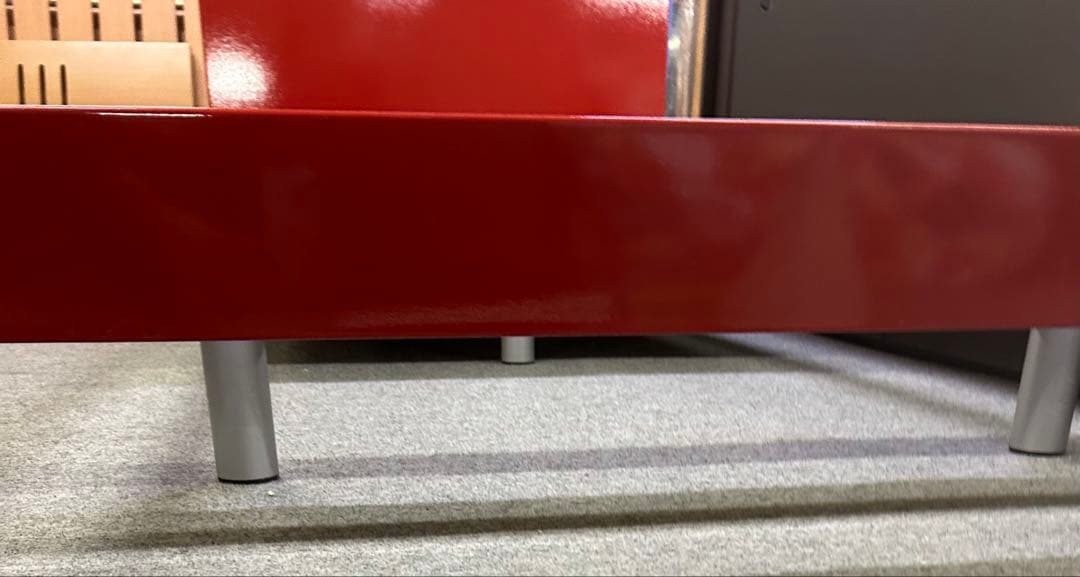 平成レトロ　ポップ　新品　ベッド　シングルベッド　赤　難あり　《引き取り限定》