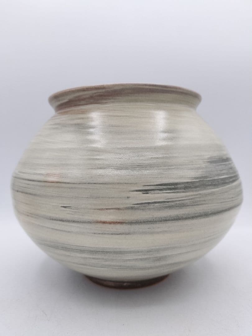 c865 水指 韓国 人間国宝 釜谷陶房 甲相浩 木箱 茶道具 古物