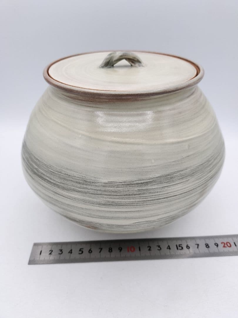 c865 水指 韓国 人間国宝 釜谷陶房 甲相浩 木箱 茶道具 古物