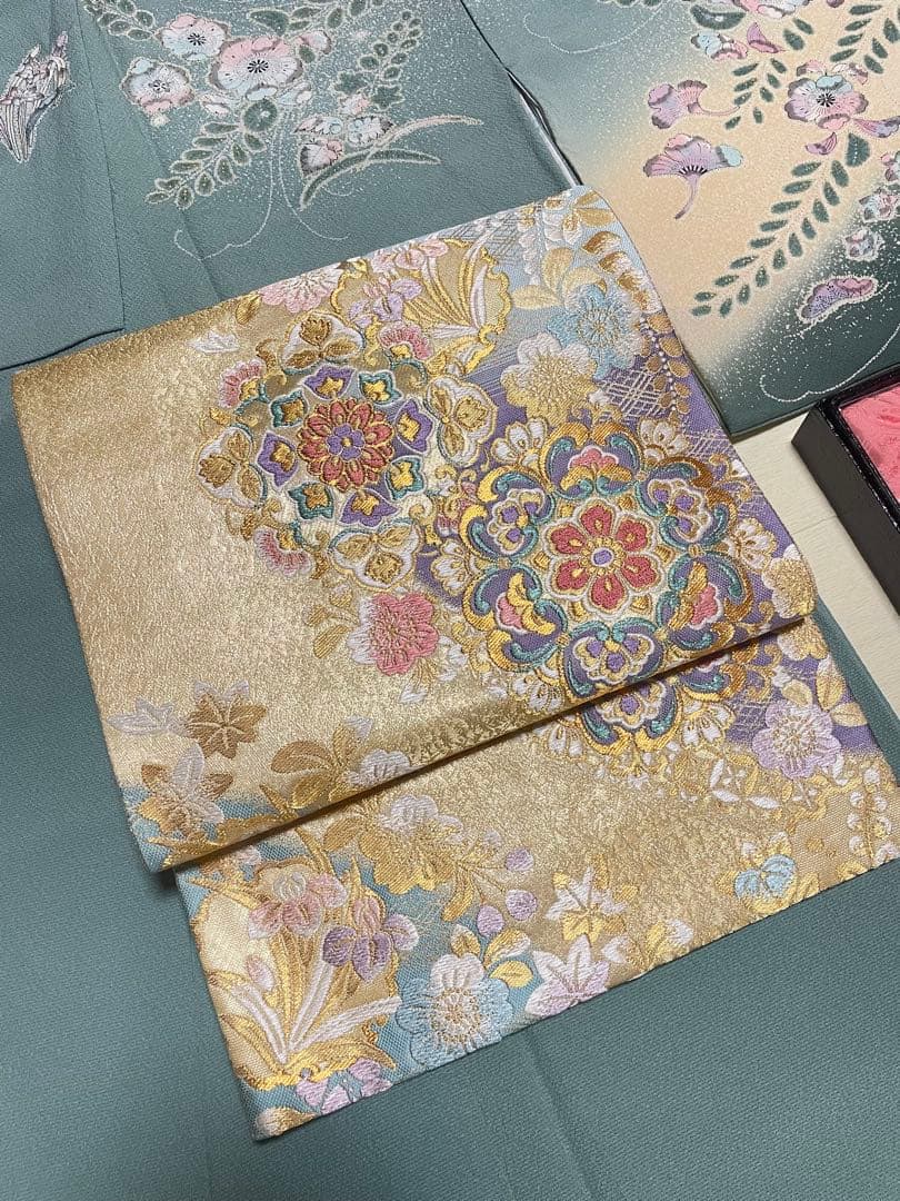 訪問着フルセット　辻ヶ花　金彩　絞り　正絹