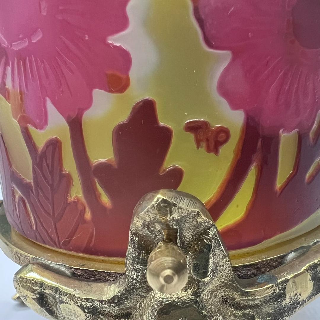 ◆証明書付◆EmileGalleエミールガレ 卓上ランプ　カメオ彫