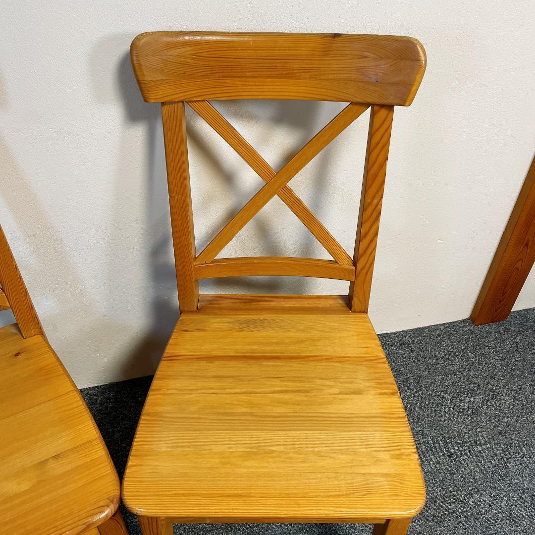 2脚セット IKEA イケア INGOLF インゴルフ チェア パイン材 天然木