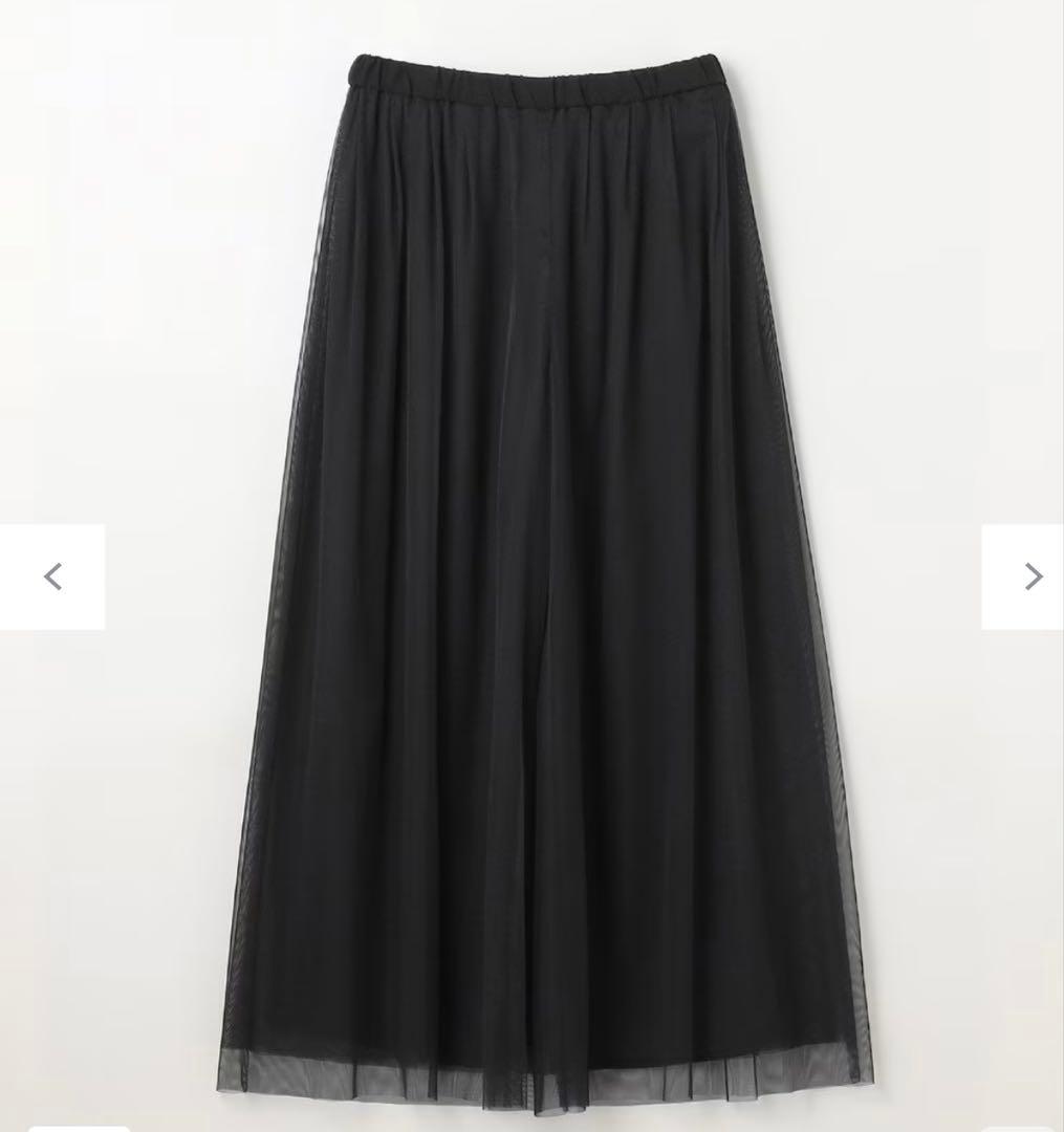 新品グレースコンチネンタルチュールレイヤードパンツブラック サイズ36