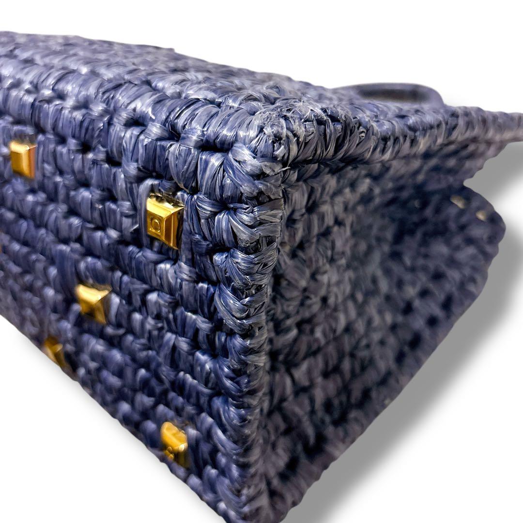 極美品 フェラガモ ハンドバッグ スタジオボックスバッグ カゴバッグ ガンチーニ