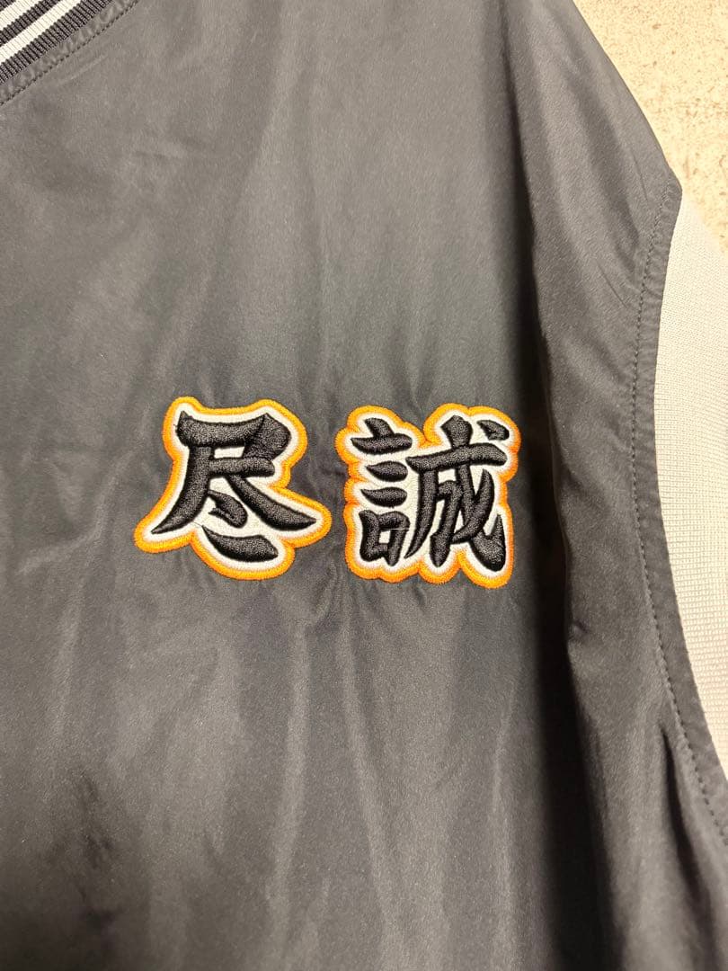 【実使用】尽誠学園野球部 Vジャン／袖に名前刺繍入り｜高校野球名門 防寒着