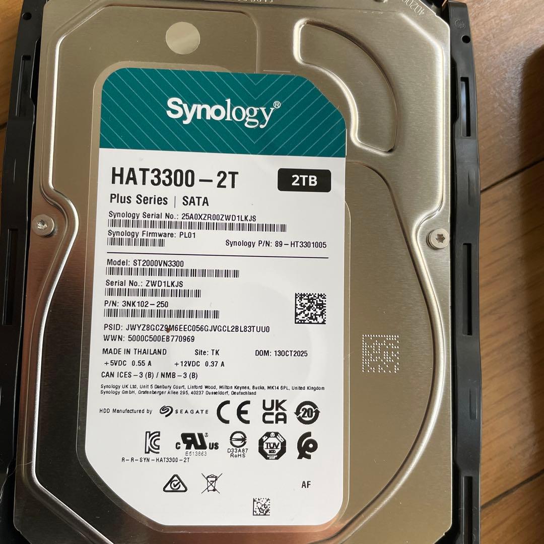 ぴんち君synology DS220＋　HDDのおまけ付き