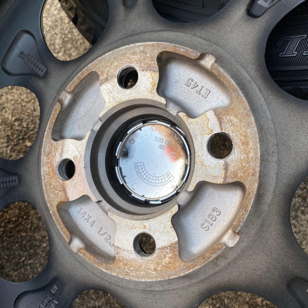 ◇中古溝有りダンロップ155/65R14スタッドレスセット スペーシア